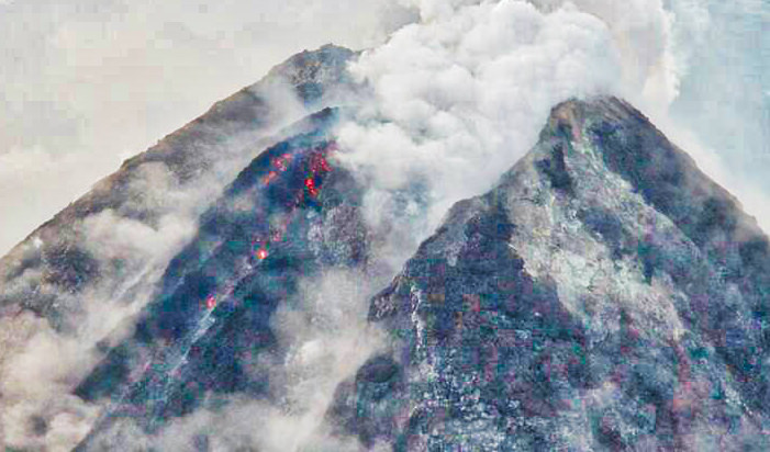 PHOTOS: Mayon Volcano Crater Aerial Inspection January 17, 2018