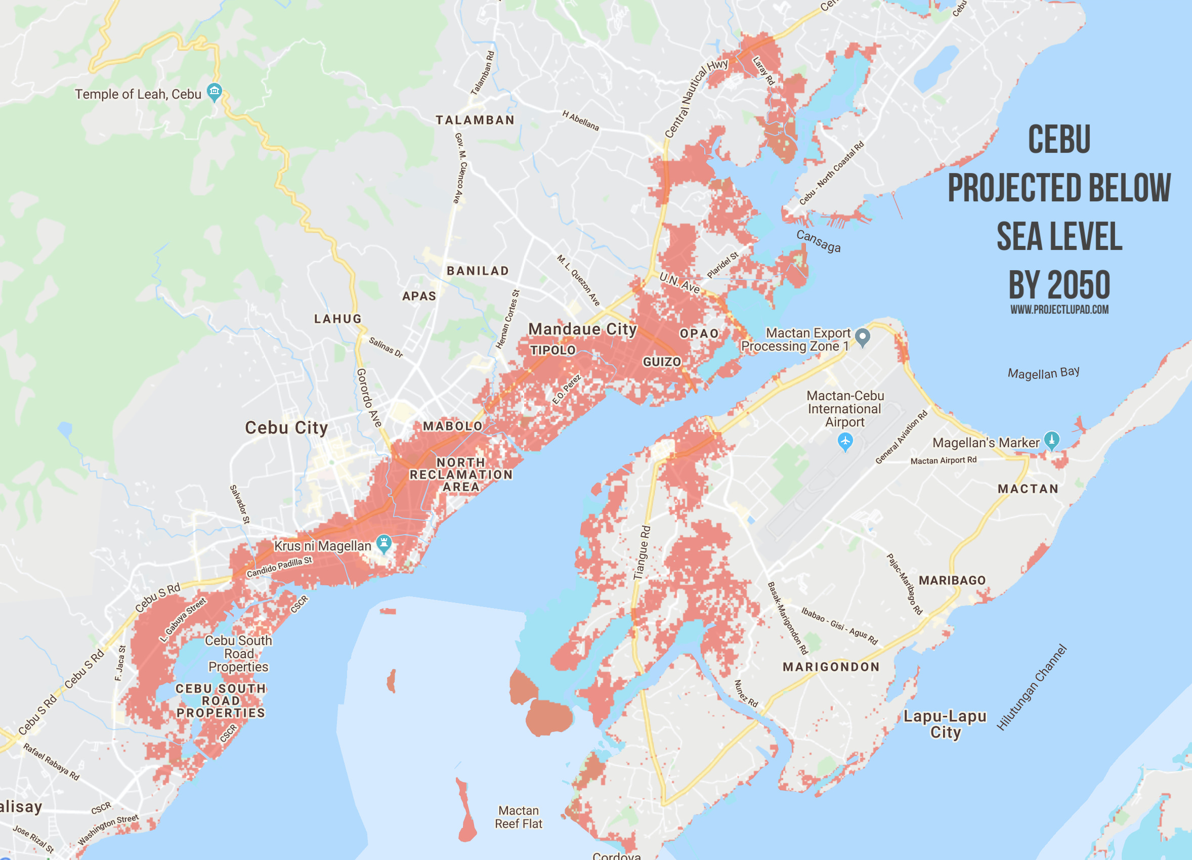 Philippine Cities Projected Sea Level By The Year 2050