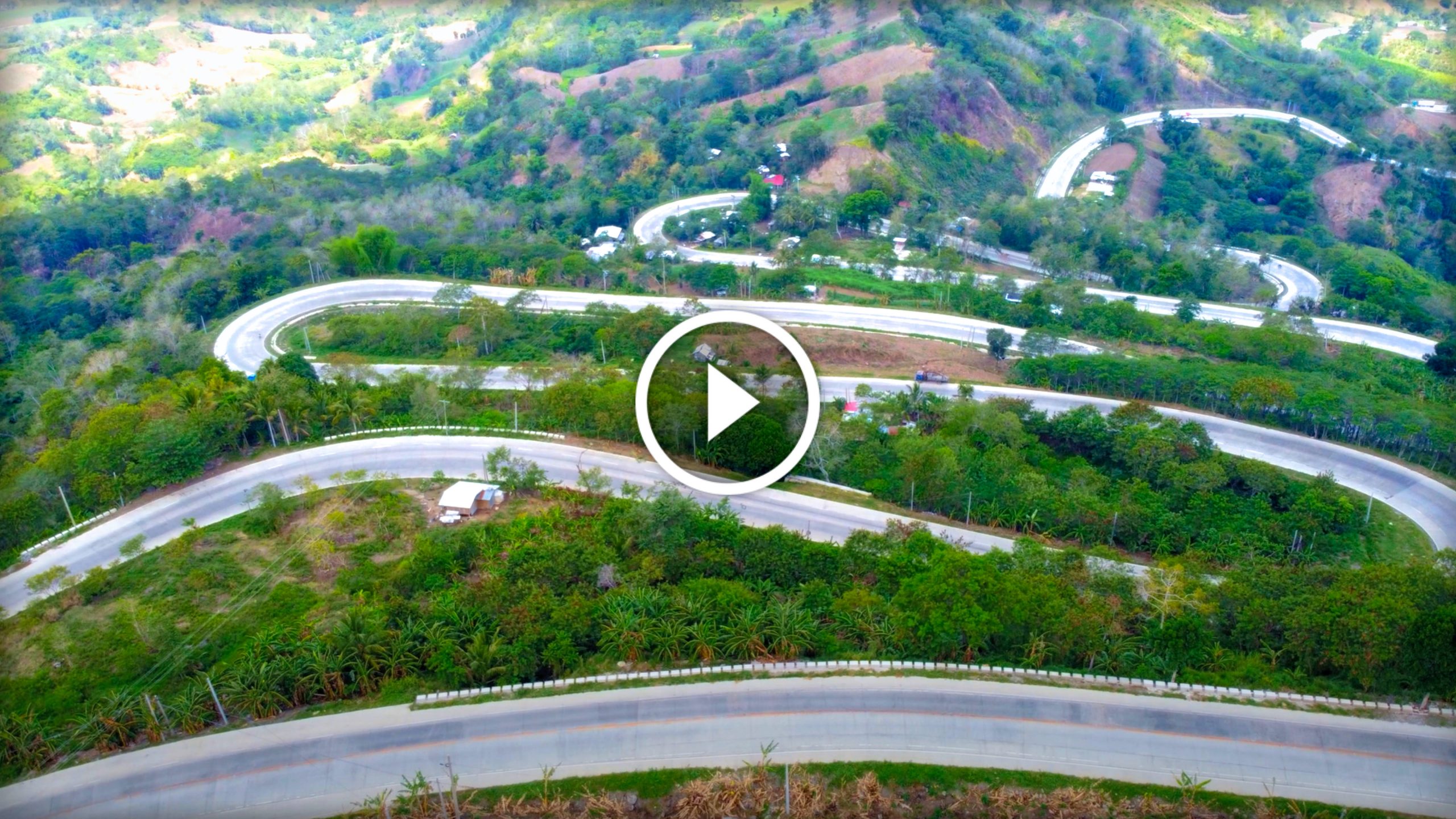 Buda “zigzag” Road Aerial View In Quezon, Bukidnon