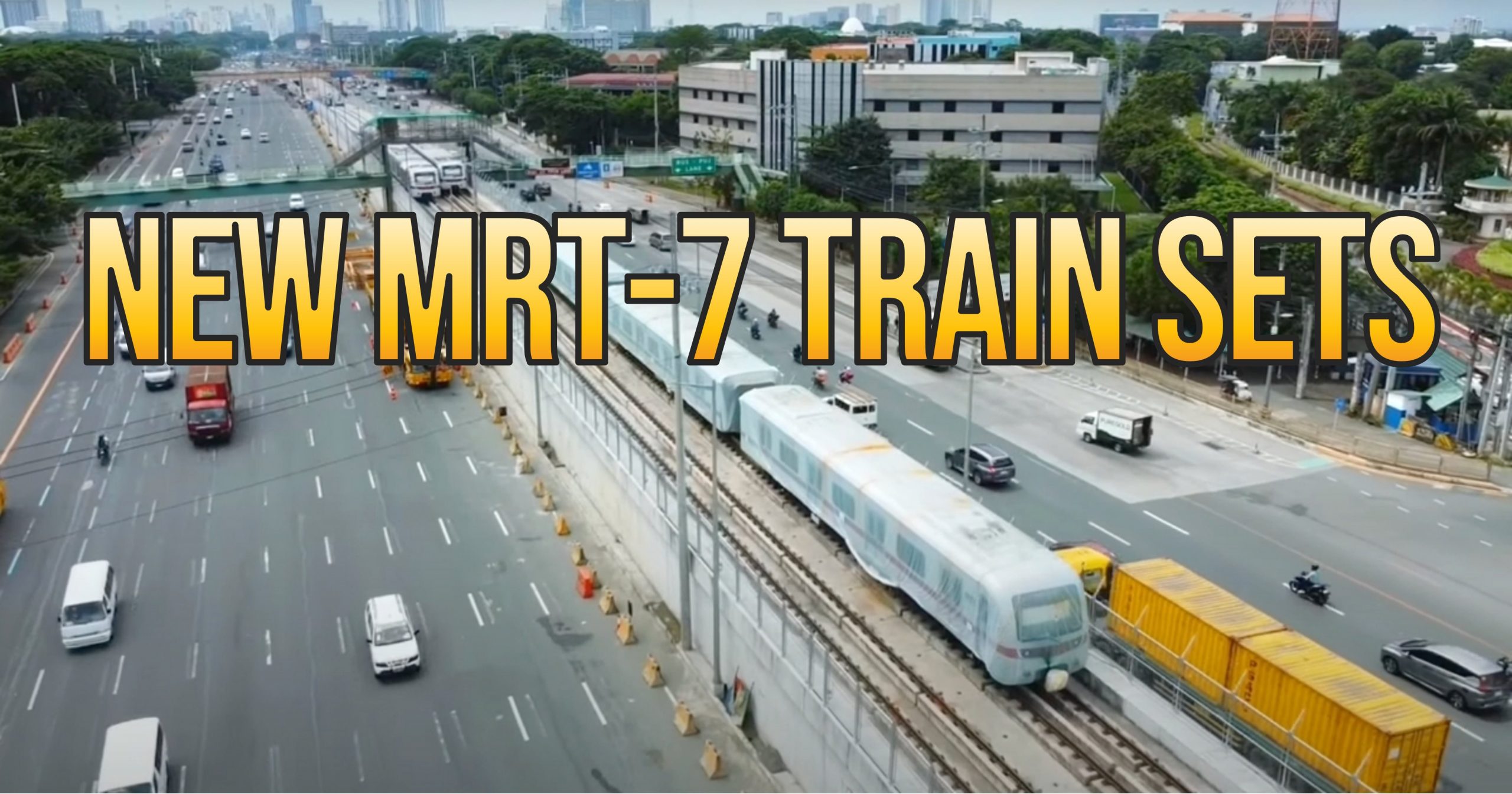 Aerial Footage of the New Train Sets in MRT Line-7 as of October 2021