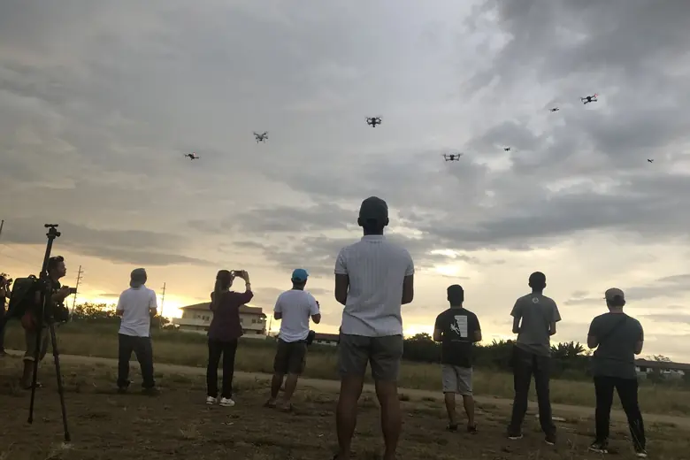 Project LUPAD crew: Drone show